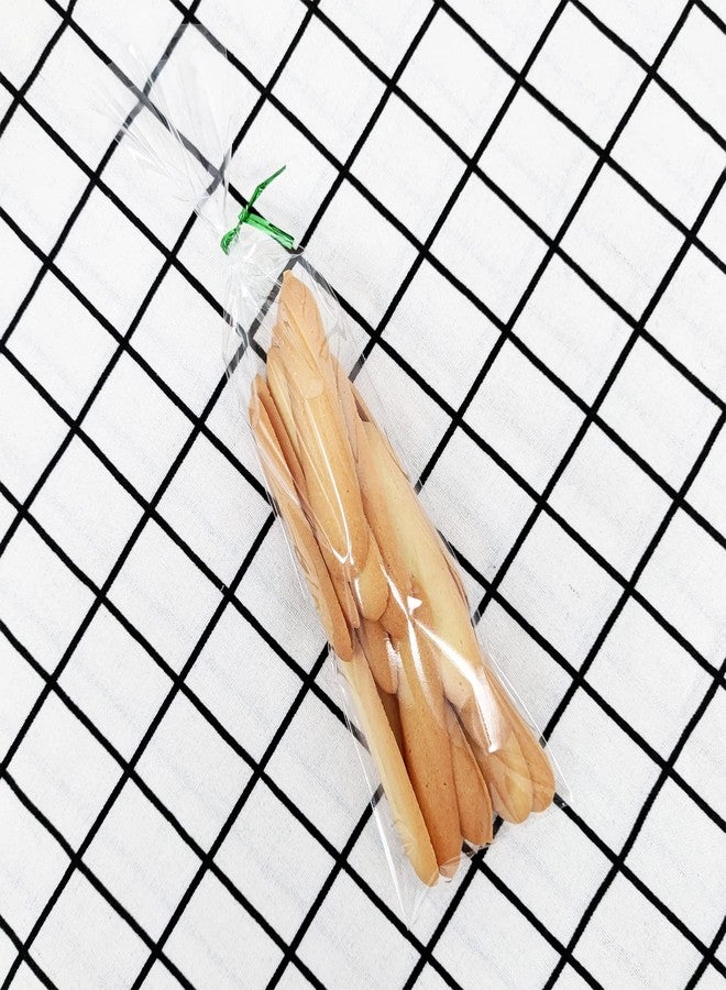 XLSFPY 100PCS Cellophane Bags 3x11 inches, Clear Treat Bags with 4’’ Twist Ties, Plastic Cello Bags - 1.4 mils Thick OPP Rice Crispy Bags for Gift Goodie Favor Candy Cake Pop Birthday Party Cookies (3’’ x 11’’) - Image 3